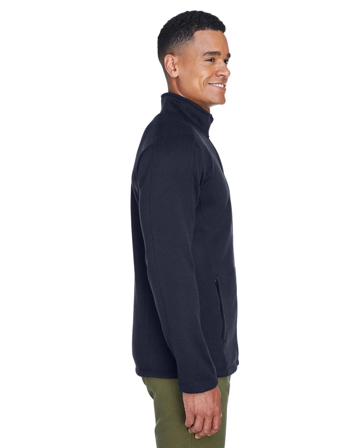 Devon & Jones Men's Bristol Full-Zip Sweater Fleece Jacket