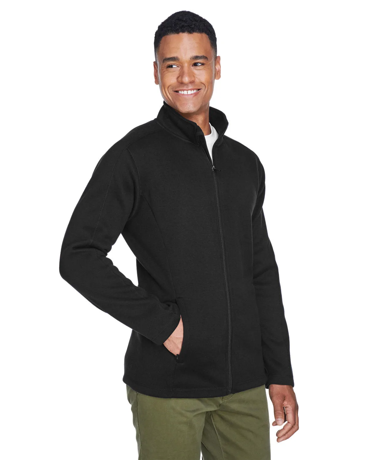 Devon & Jones Men's Bristol Full-Zip Sweater Fleece Jacket