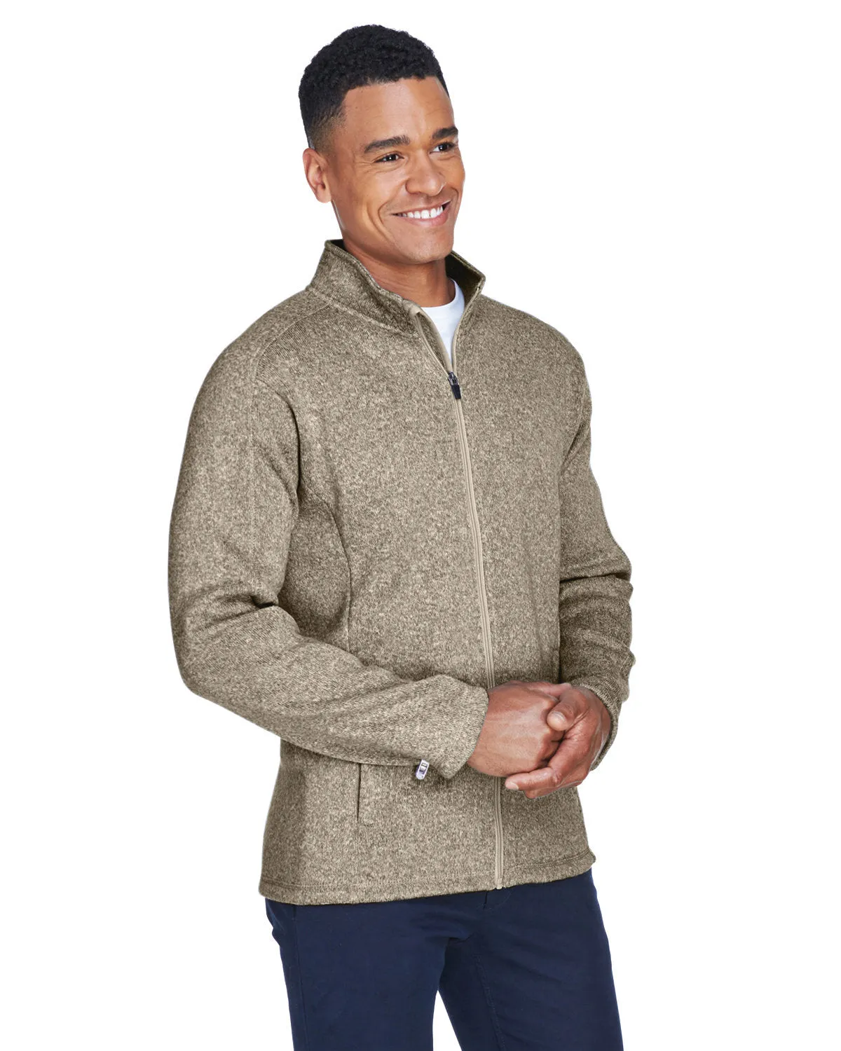 Devon & Jones Men's Bristol Full-Zip Sweater Fleece Jacket