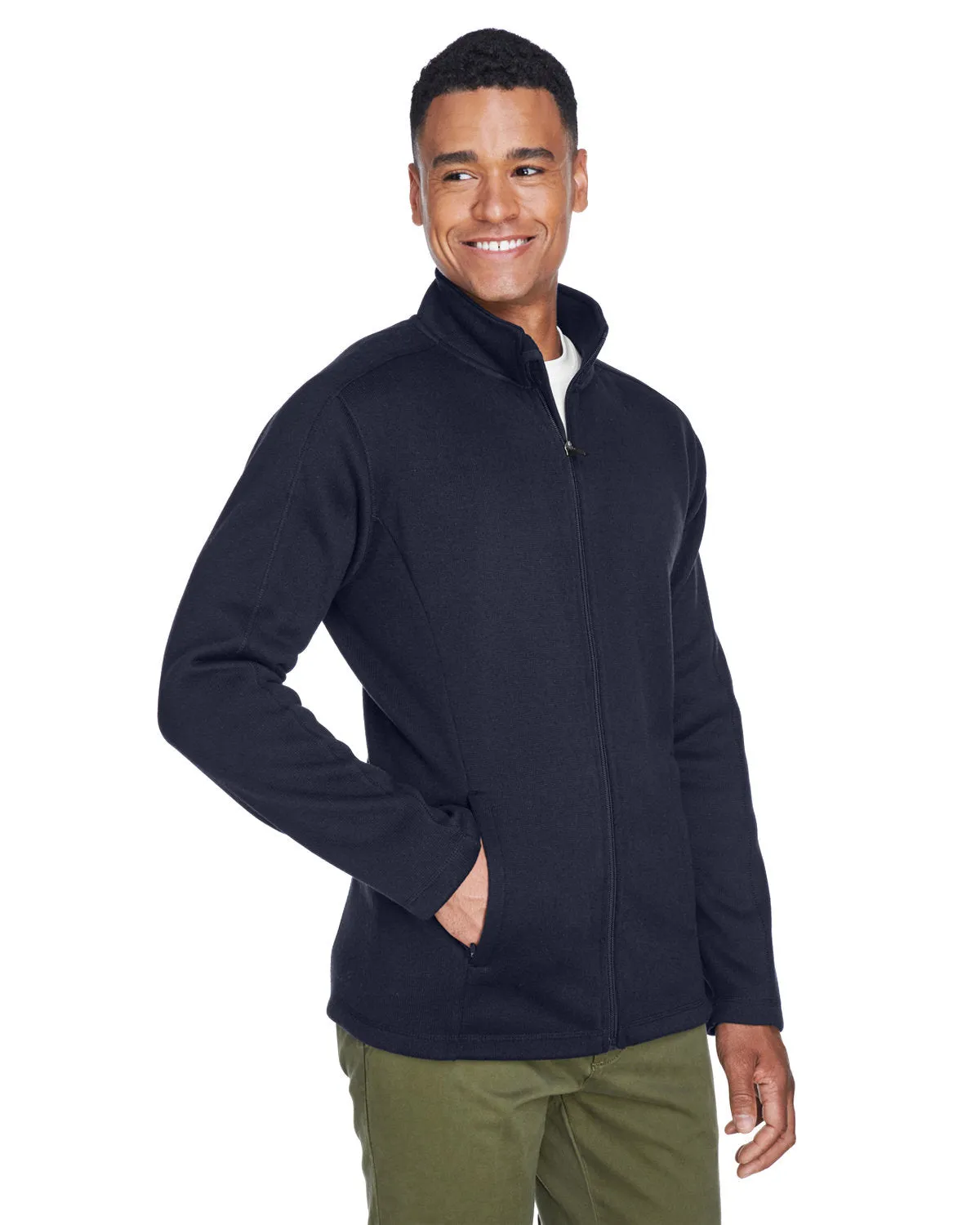 Devon & Jones Men's Bristol Full-Zip Sweater Fleece Jacket