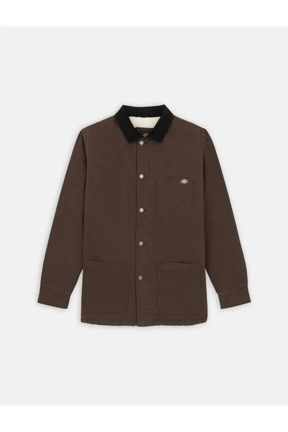 Dickies Duck High Pile Fleece Line Chore Jacket Dark Brown