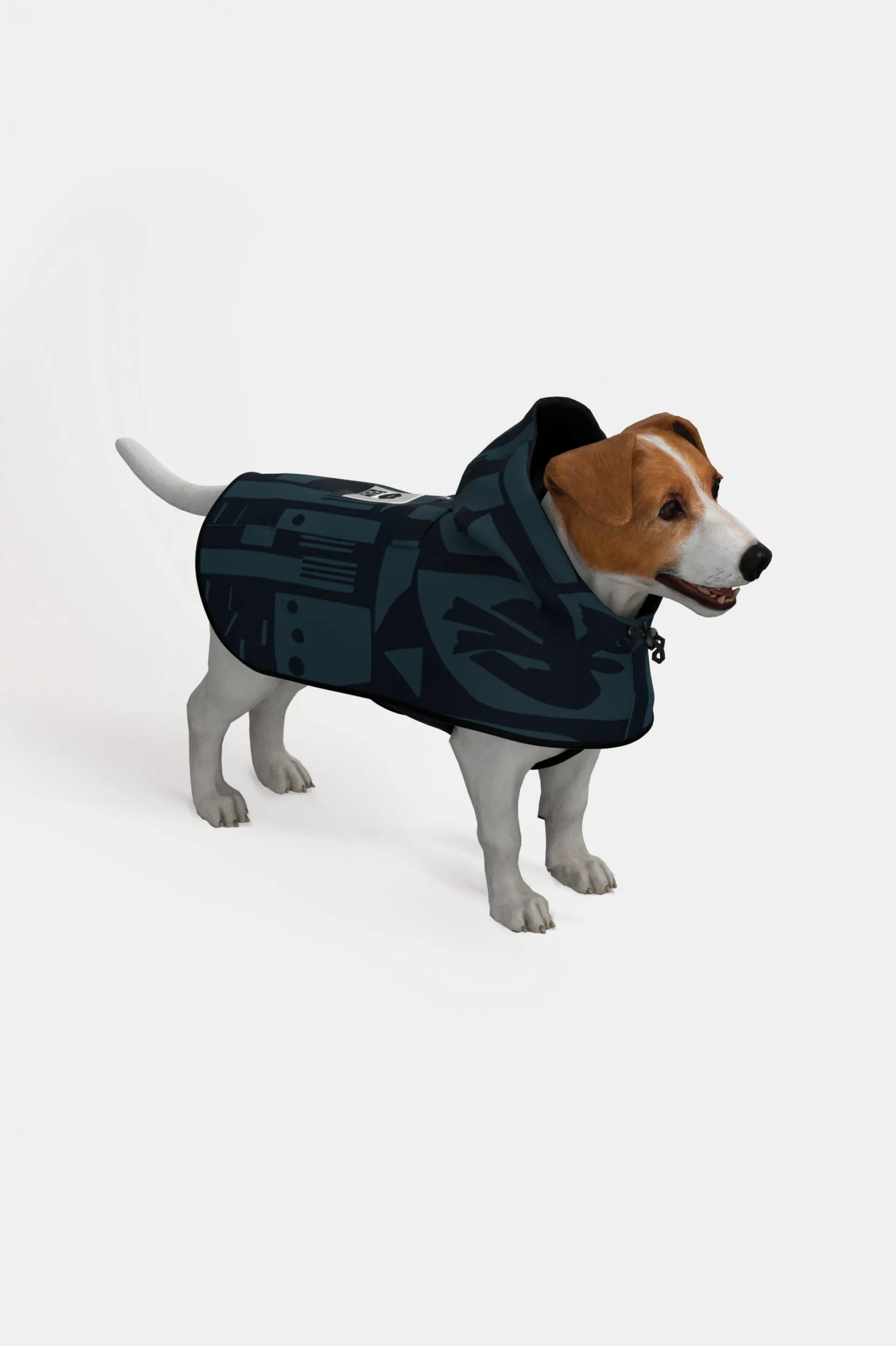 Dog Rain Poncho Back to Black