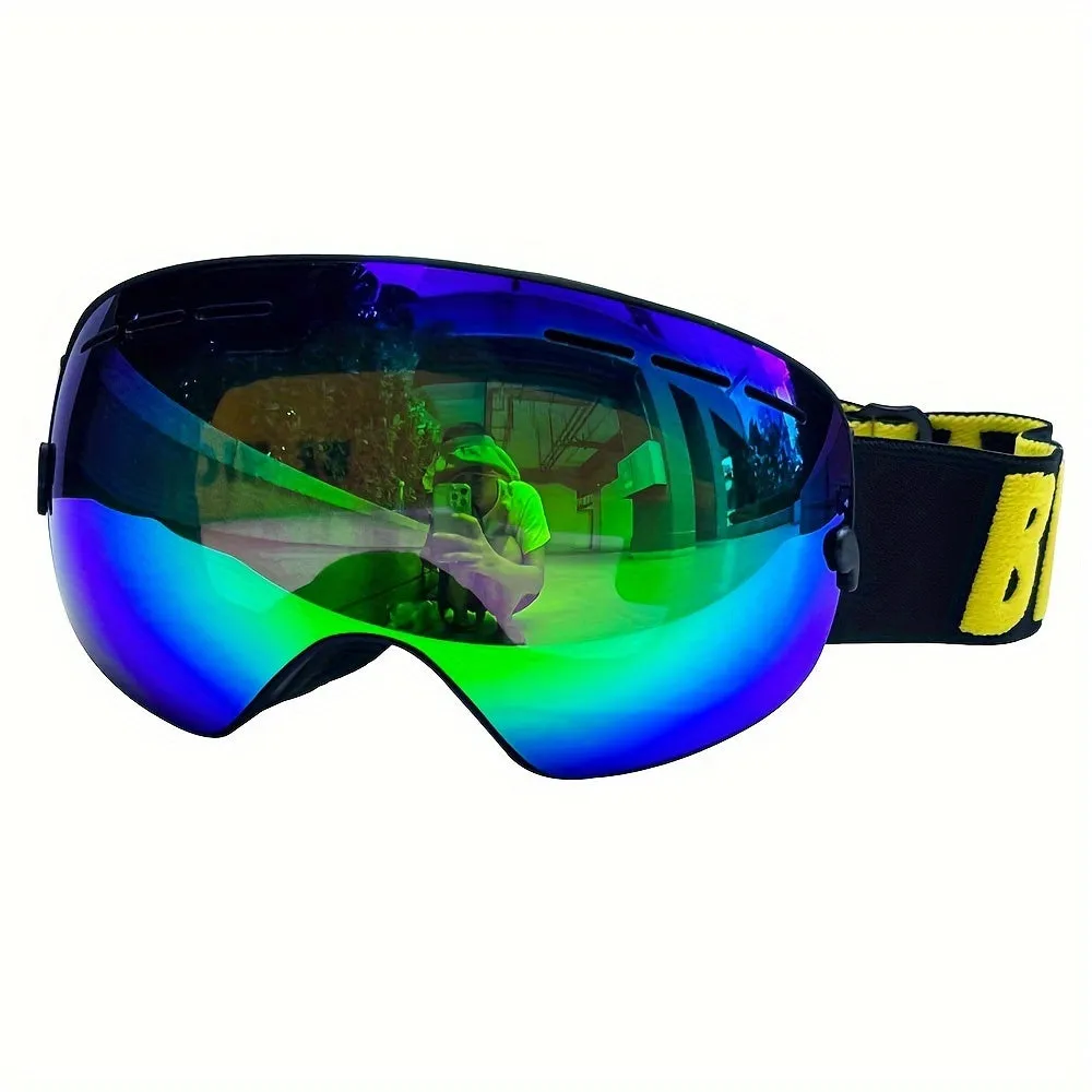 Double-Layer Anti-Fog Ski Goggles with Big Lens for Adults, Ski Mask Glasses for Men and Women, Snow Snowboard Eyewear