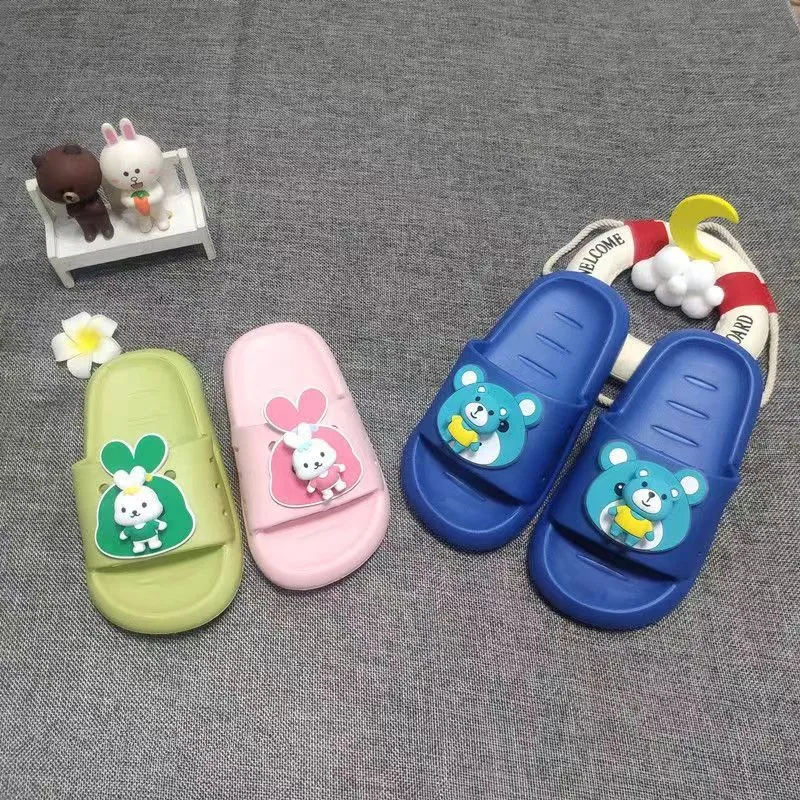 Dunnmall Summer Children's Slippers Cartoon Slippers Colorful Shit Feeling Indoor Slippers Non-Slip Waterproof Beach Slippers