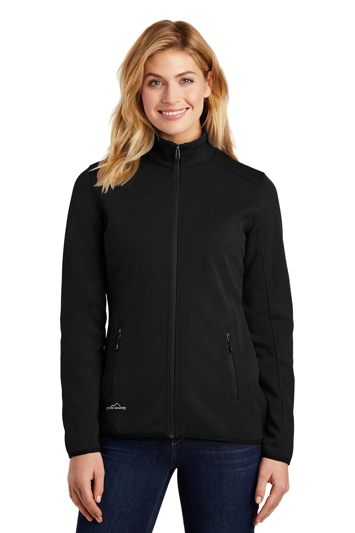 Eddie Bauer Ladies Dash Customized Fleece Jackets, Black