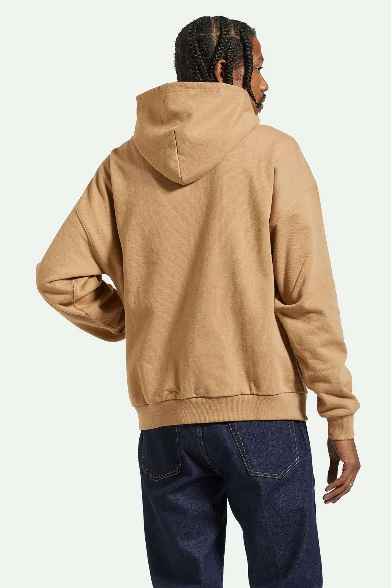 Embroidered Heavyweight Oversized Hoodie - Tiger's Eye