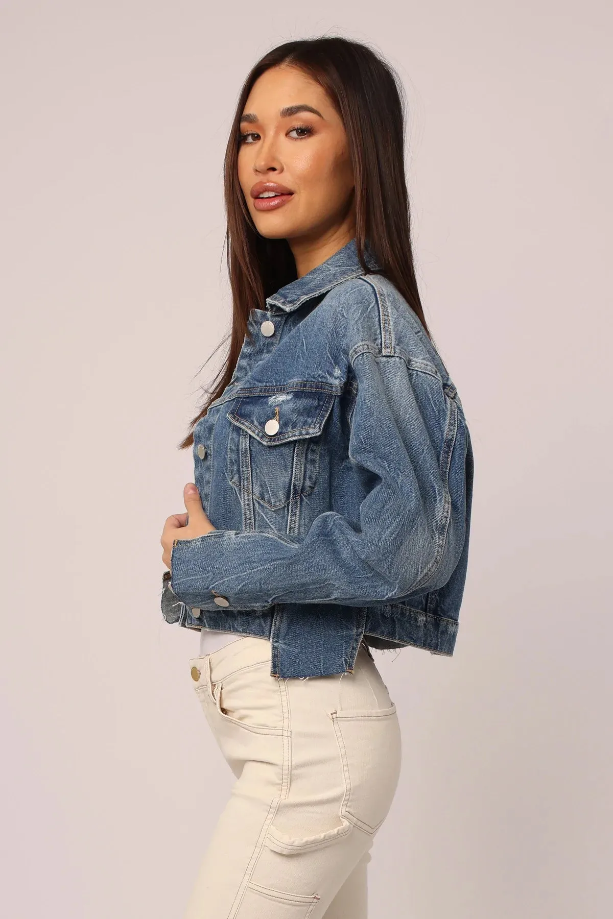 EMMY UNEVEN HEM JACKET MID CITY