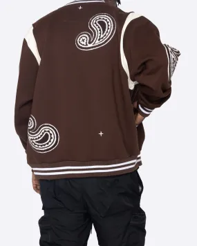 EPTM PAISLEY VARSITY JACKET-BROWN