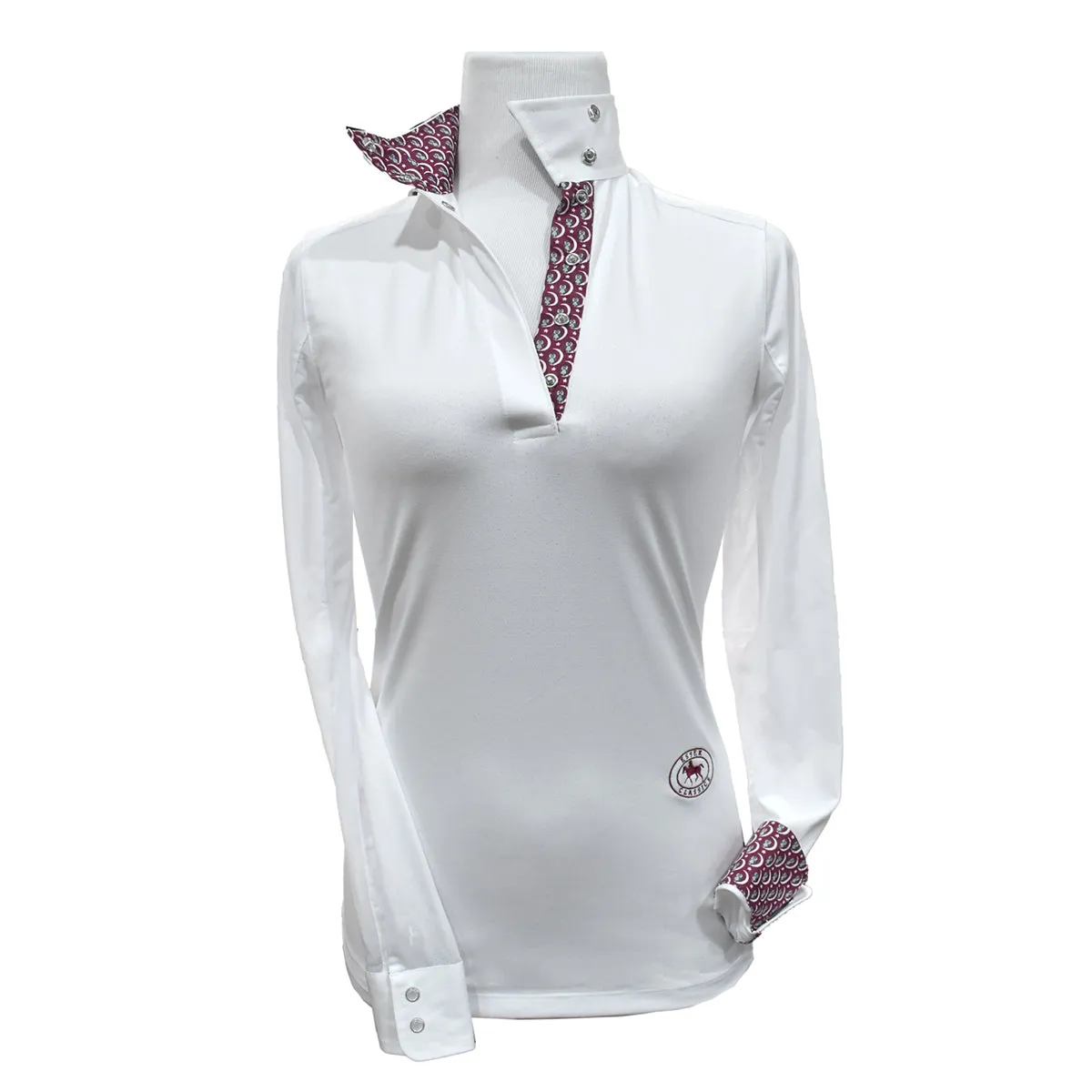 Essex Classics Ladies "Owls" Talent Yarn Wrap Collar Long Sleeve Show Shirt