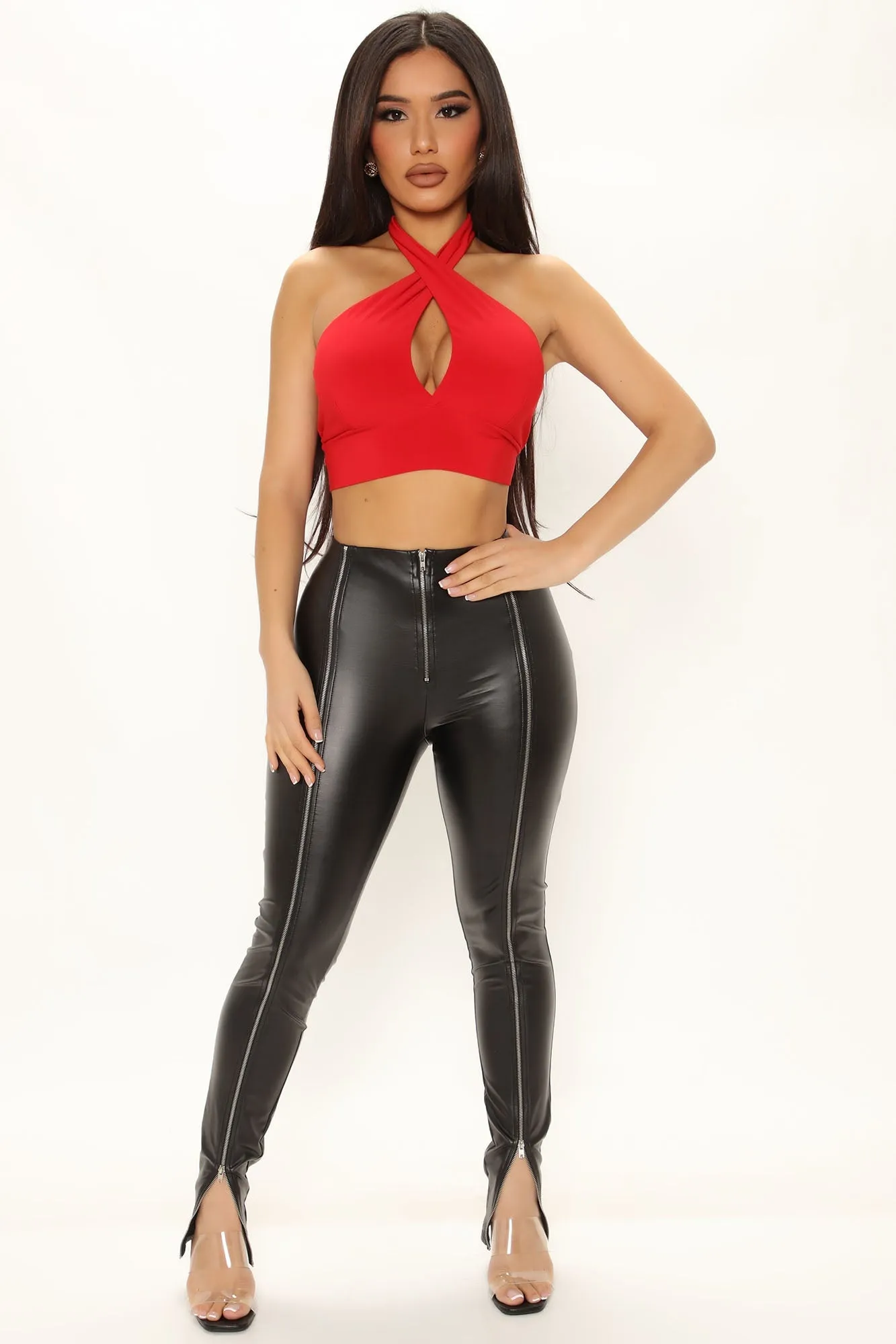 Estelle Halter Top - Red