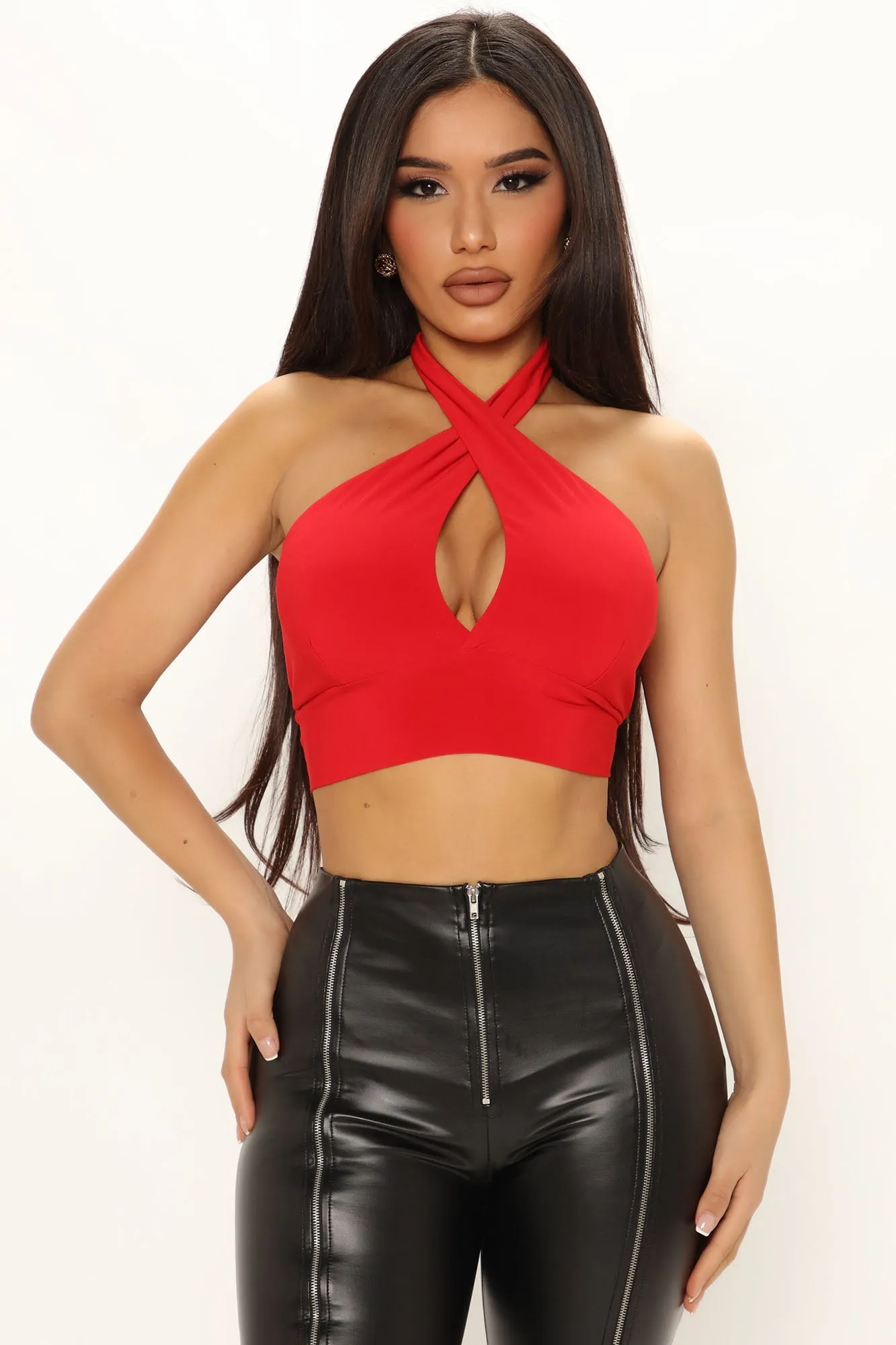 Estelle Halter Top - Red