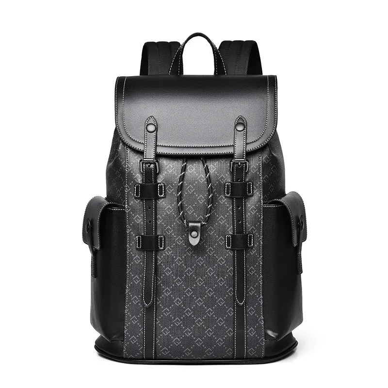 Factory Direct Sales Backpack Men's Fashion Trendy Large Capacity Waterproof Travel Computer School Bag Printable Logo