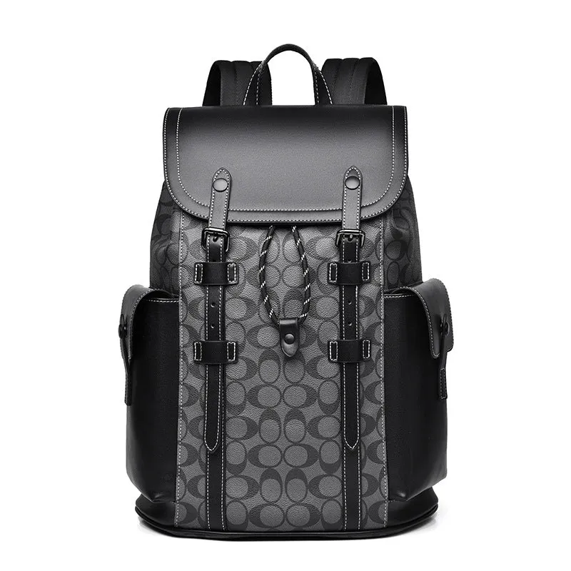 Factory Direct Sales Backpack Men's Fashion Trendy Large Capacity Waterproof Travel Computer School Bag Printable Logo