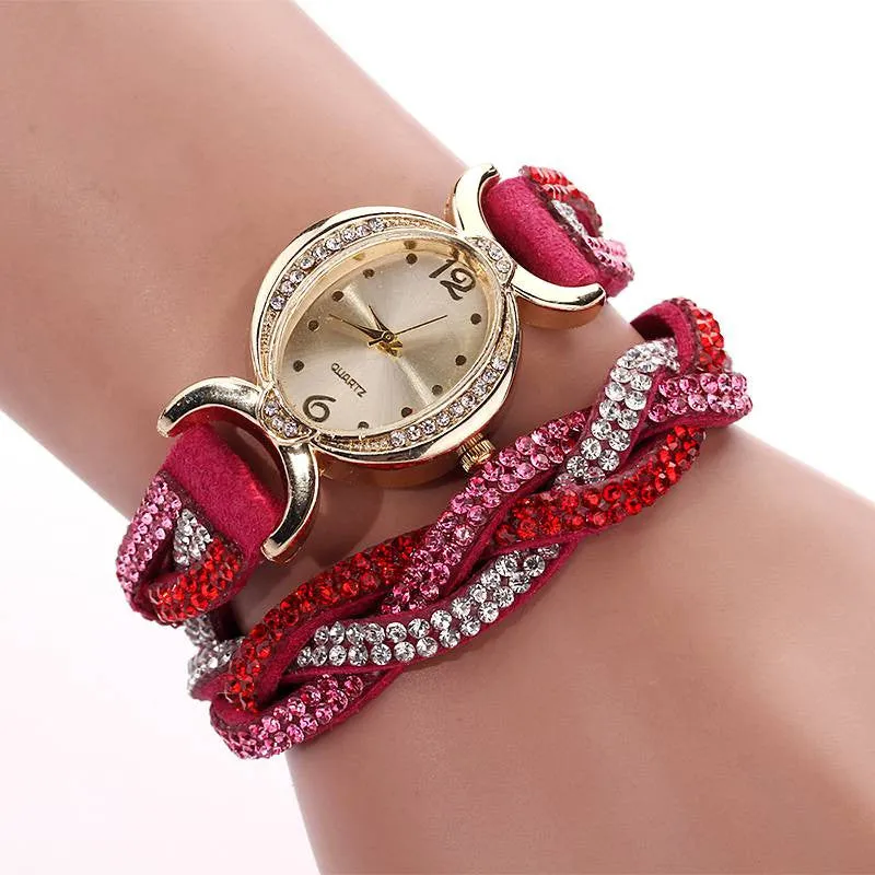 Fashion New Arrive Luxury Rhinestone Bracelet Women Watch Wristwatch Watch Women Watches Relogio Rhinestone Watch