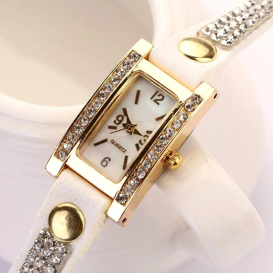 Fashion New Luxury Leather Casual Gold Wristwatch Watch Women Dress Watches Wrist Watches Quartz