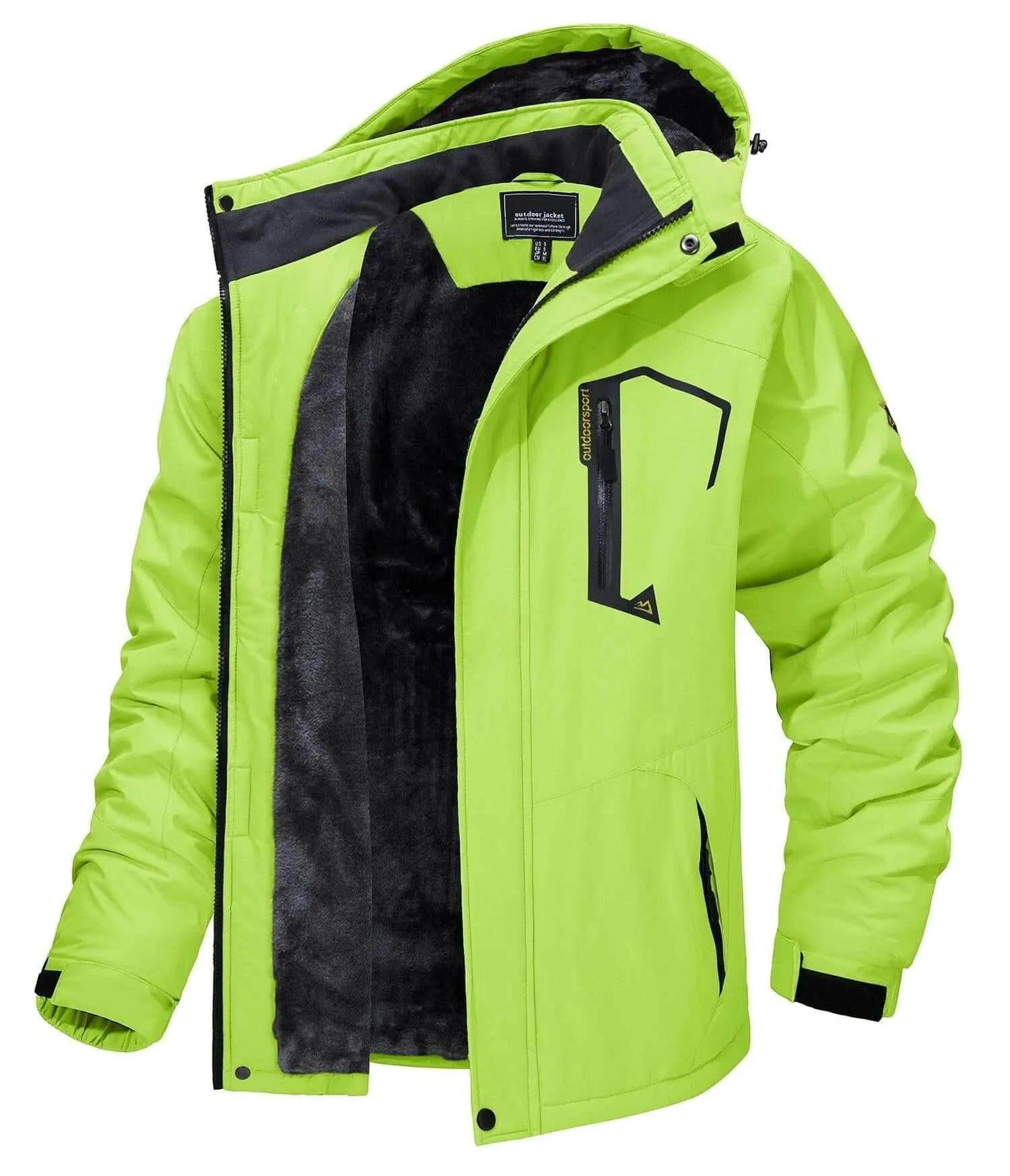 Fleece Lined Men's Mountaineering Hooded Jackets - 14 Colors!