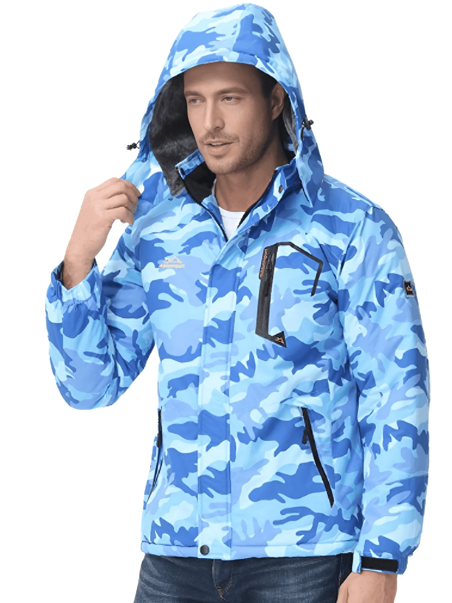 Fleece Lined Men's Mountaineering Hooded Jackets - 14 Colors!