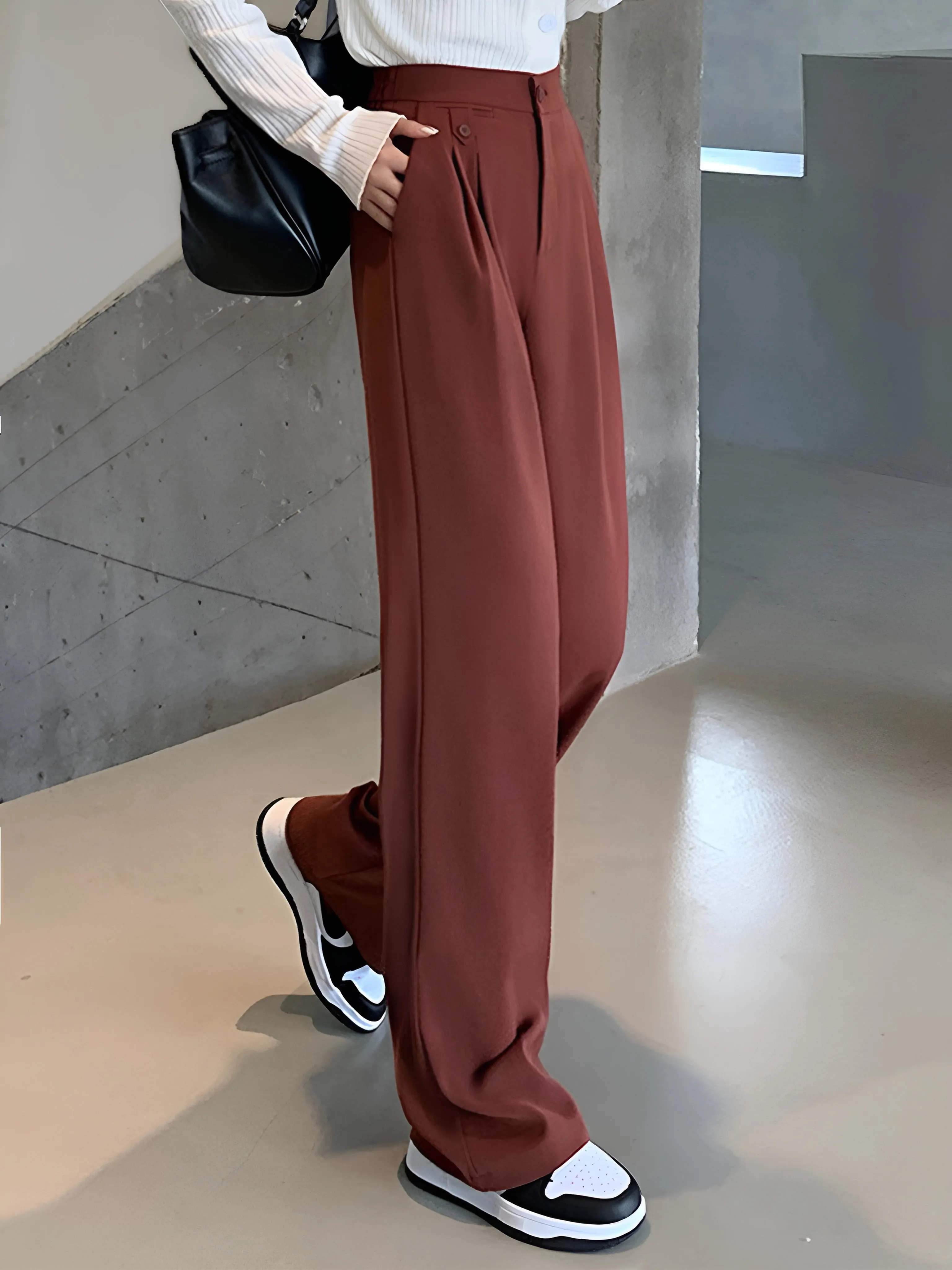 Flowy High-Waisted Palazzo Wide-Leg Pants