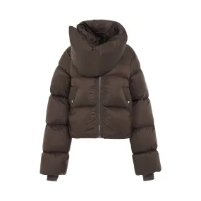 Funnel Neck Down Jacket in Dust