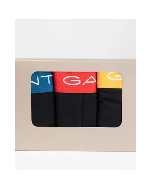 GANT - 3 Pack Trunk, Black Trunk Coloured Band