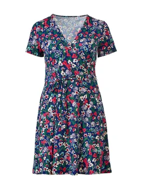 Garden Floral Vivacious Perfect Faux-Wrap Dress