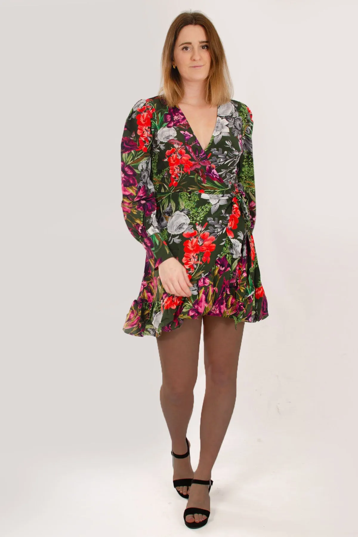 Garden Floral Wrap Dress