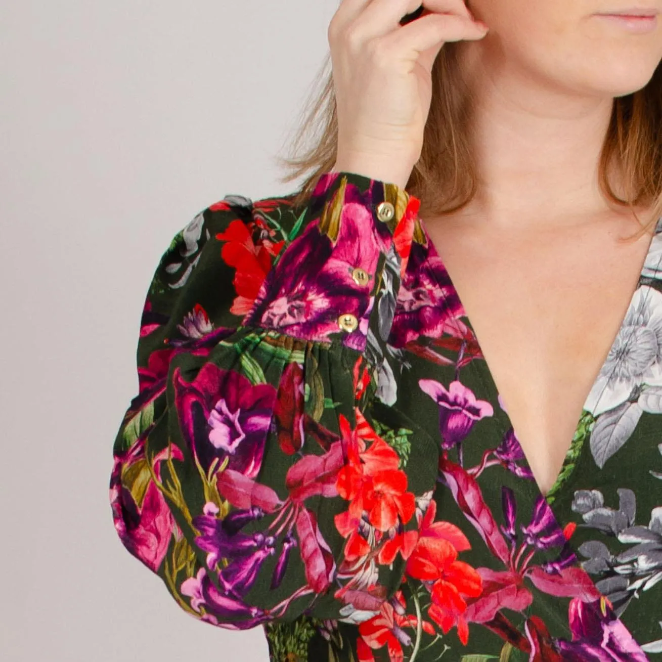 Garden Floral Wrap Dress