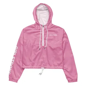 GIRLFRIEND PULLOVER CROP WINDBREAKER PRETTY PINK GIRLSTRONG