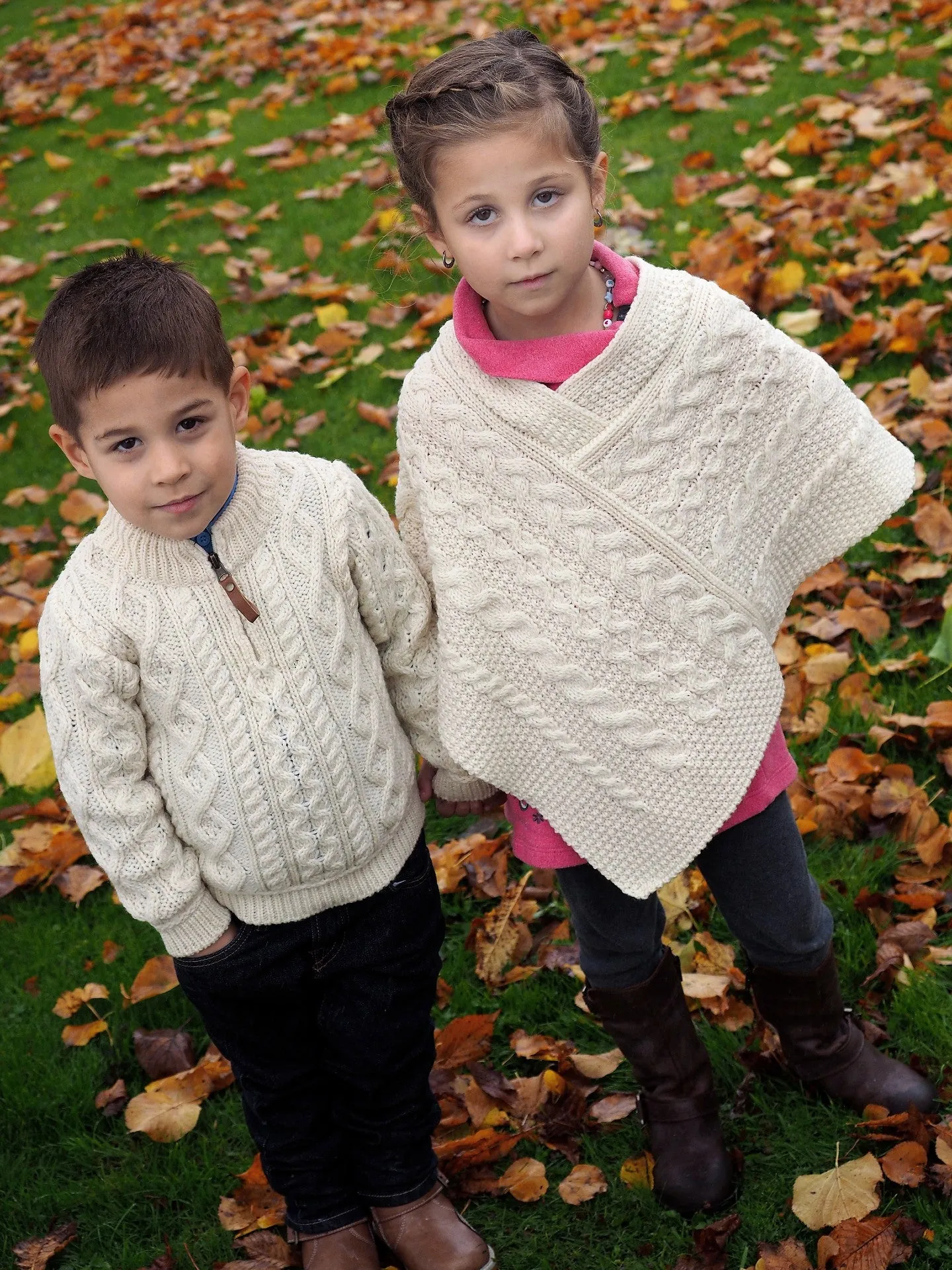 Girls Aran Cape