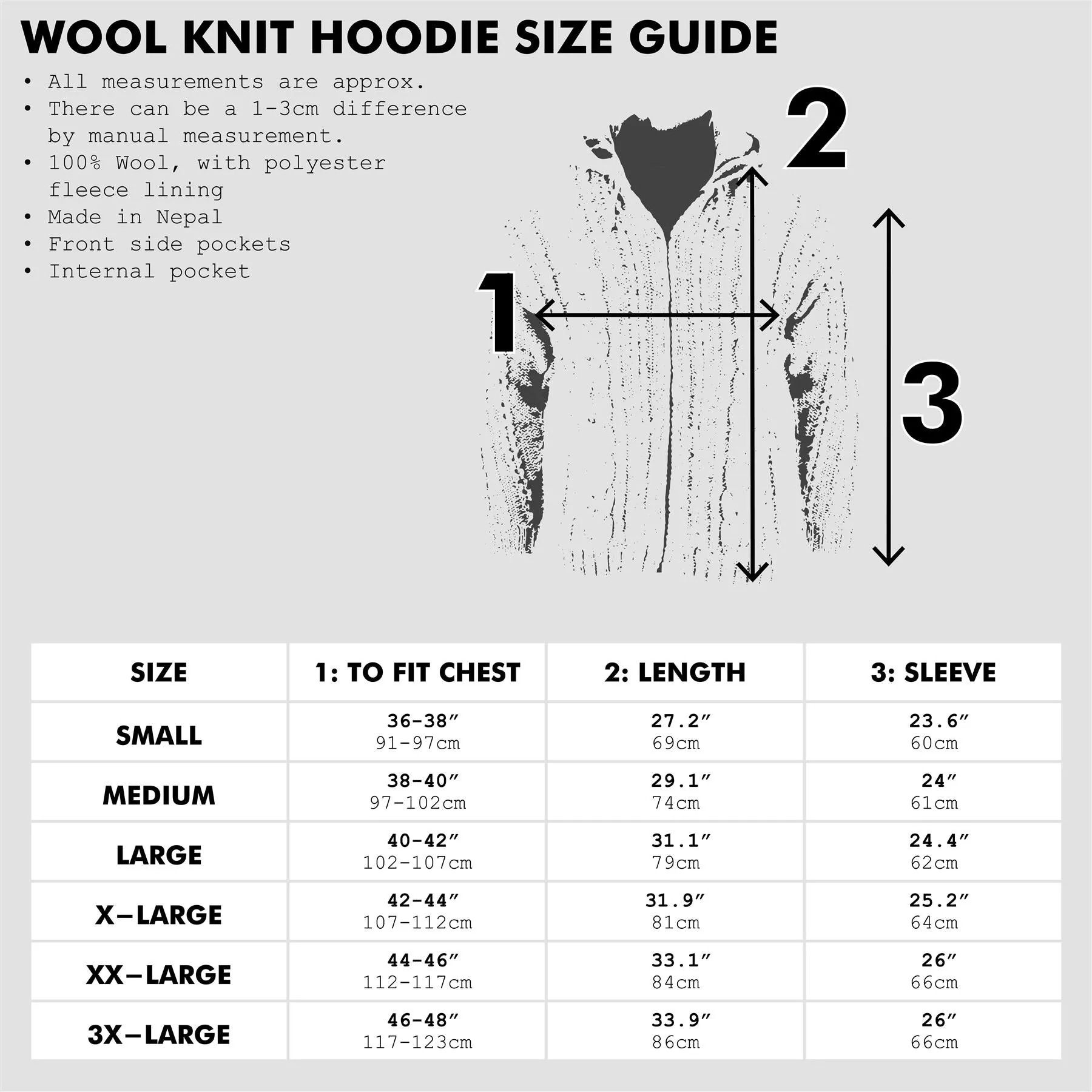 Handmade Wool Cable Knit Hooded Jacket - Charcoal