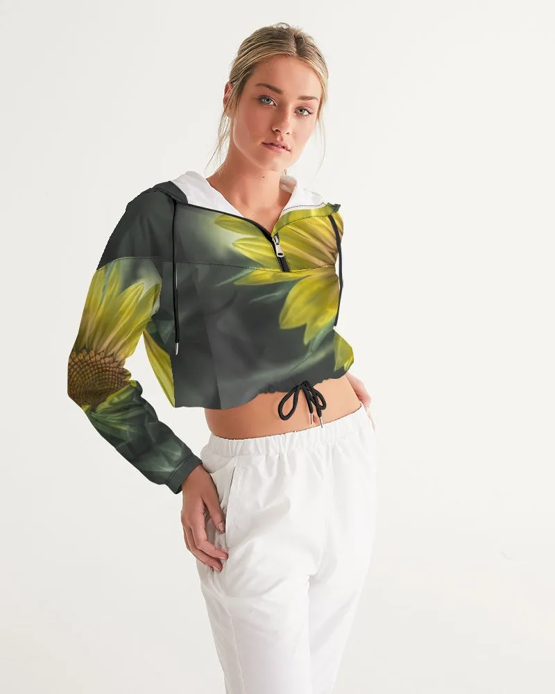 Hello Sunshine Vibe Fashion Cropped Windbreaker