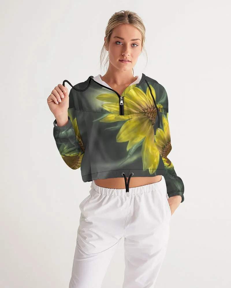 Hello Sunshine Vibe Fashion Cropped Windbreaker