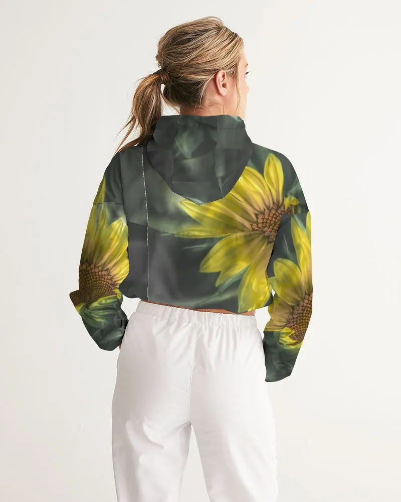 Hello Sunshine Vibe Fashion Cropped Windbreaker