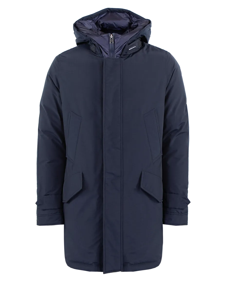 Heren Polar High Collar Parka Blauw