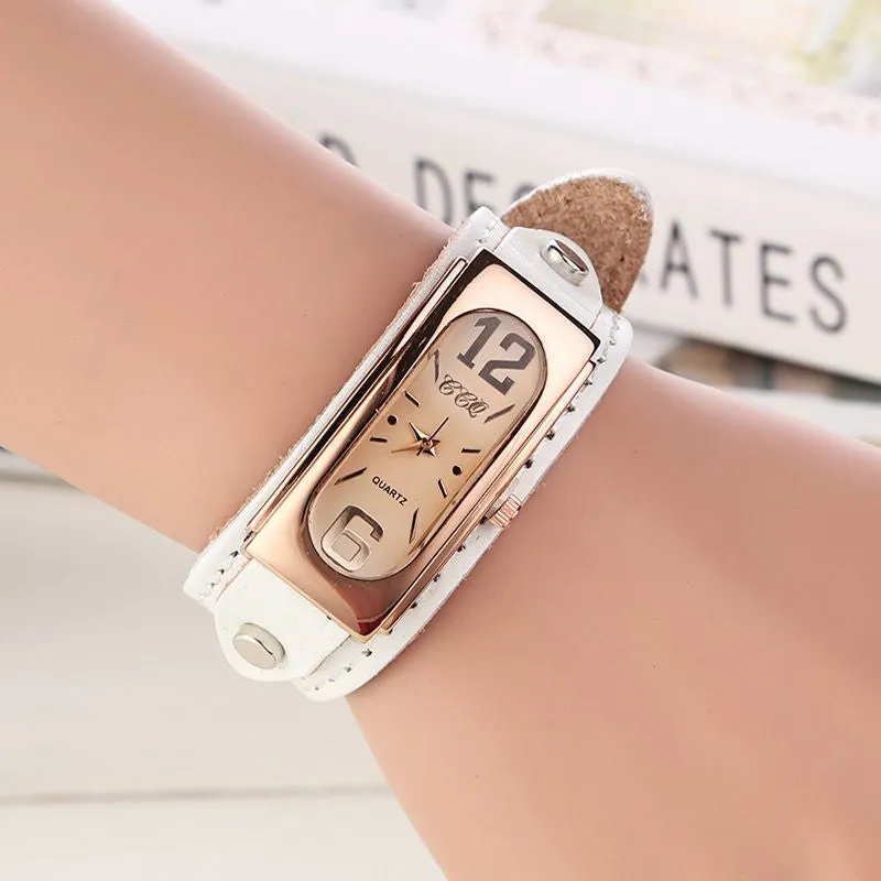 Hot Sale Fashion Vintage Watch Women Wristwatch Leather Strap Quartz Watch Ladies Watch