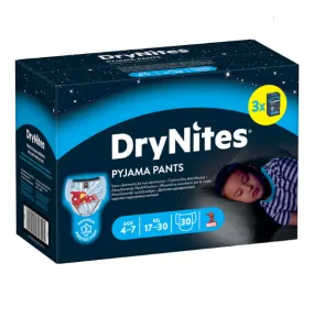 Huggies DryNites 5 Layers Comfortable Pyjama Pants for Boys 4-7 Years, 30 Pack