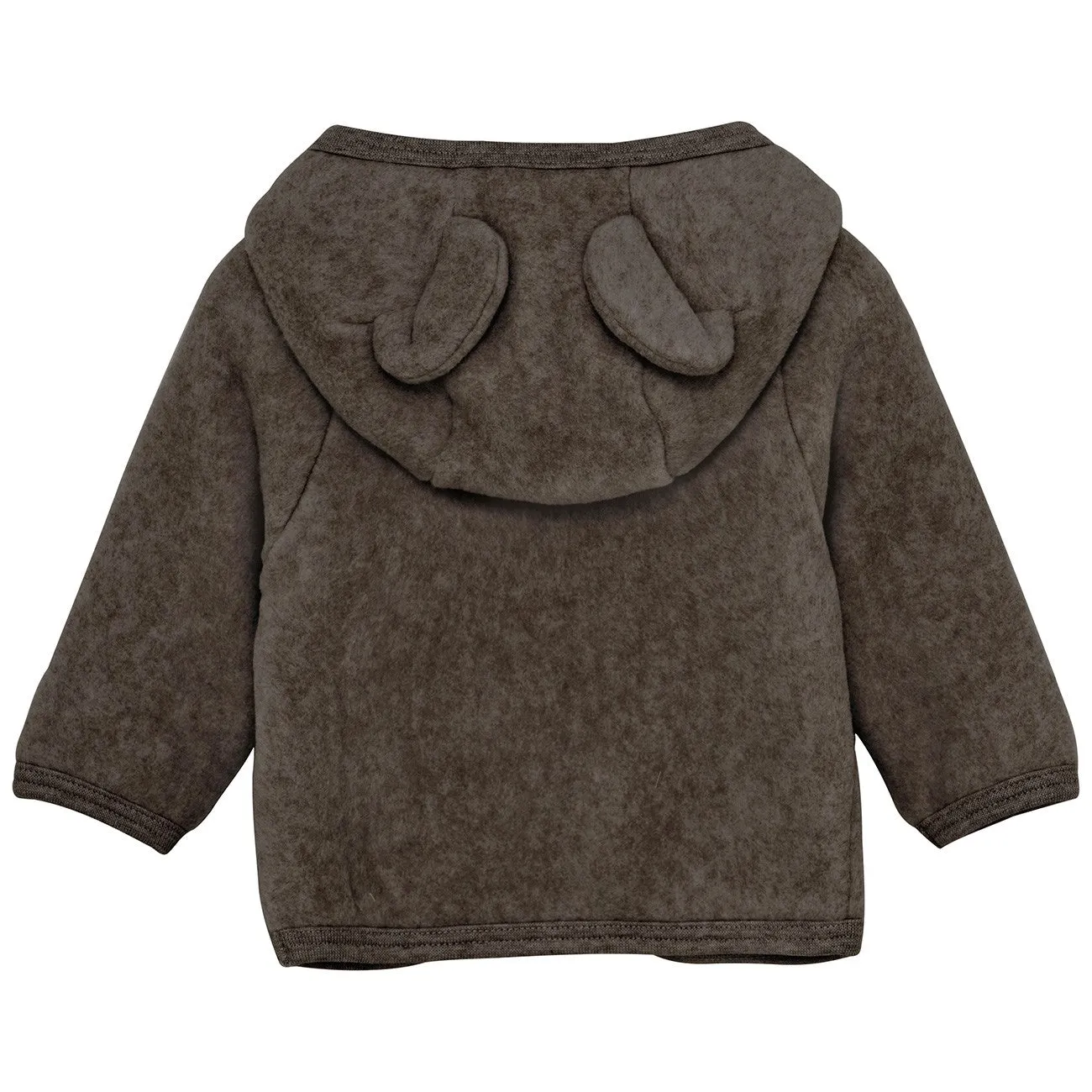 Huttelihut Brown Melange Jacket Ears Cotton Fleece