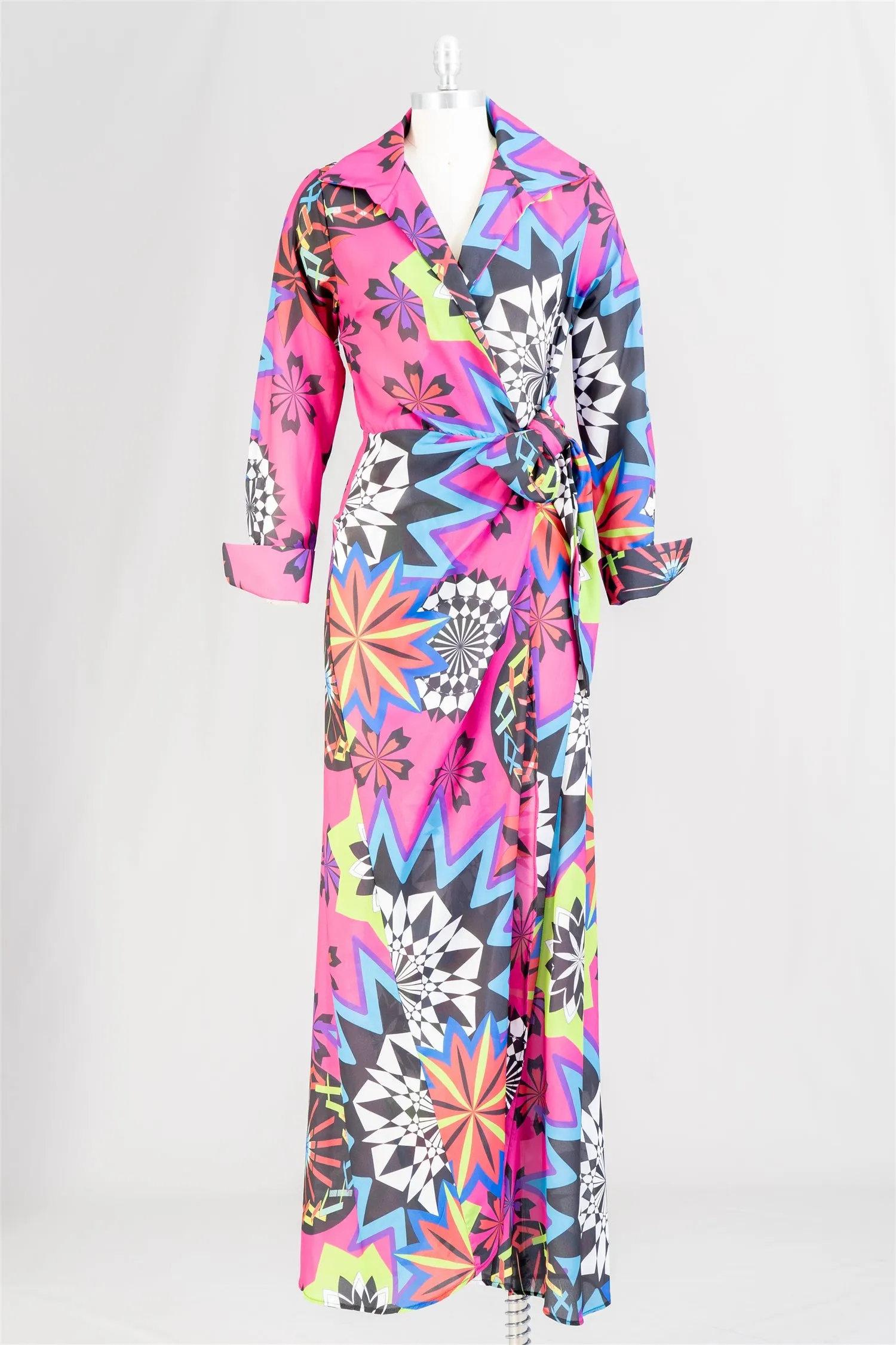 Karen T Designs 9276 Print Wrap Dress