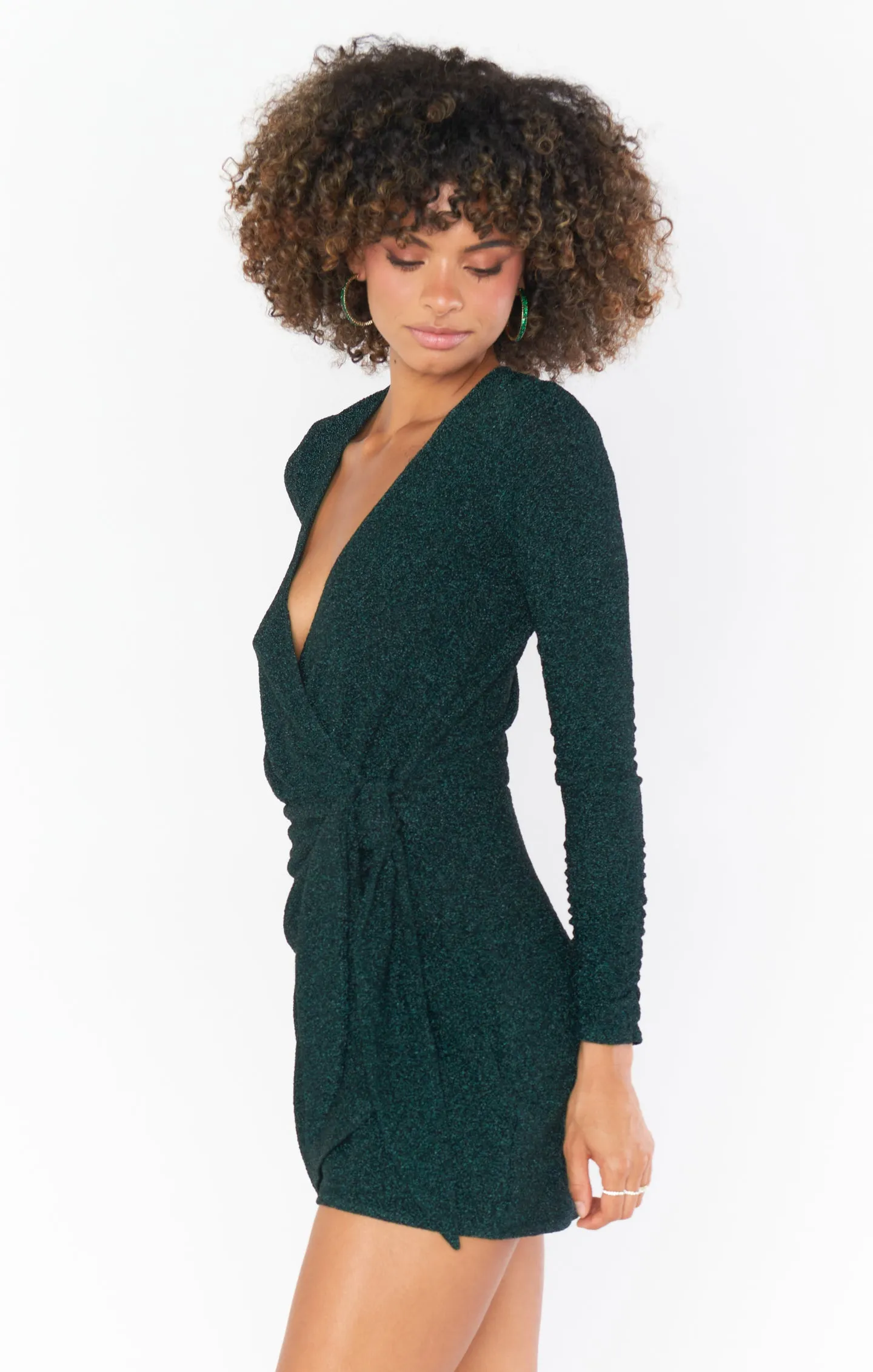 Kimora Mini Dress ~ Emerald Shimmy Shine