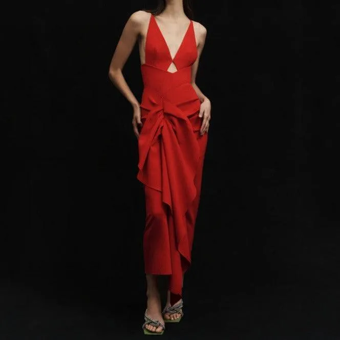 KittenAlarm - Janis Backless Maxi Dress