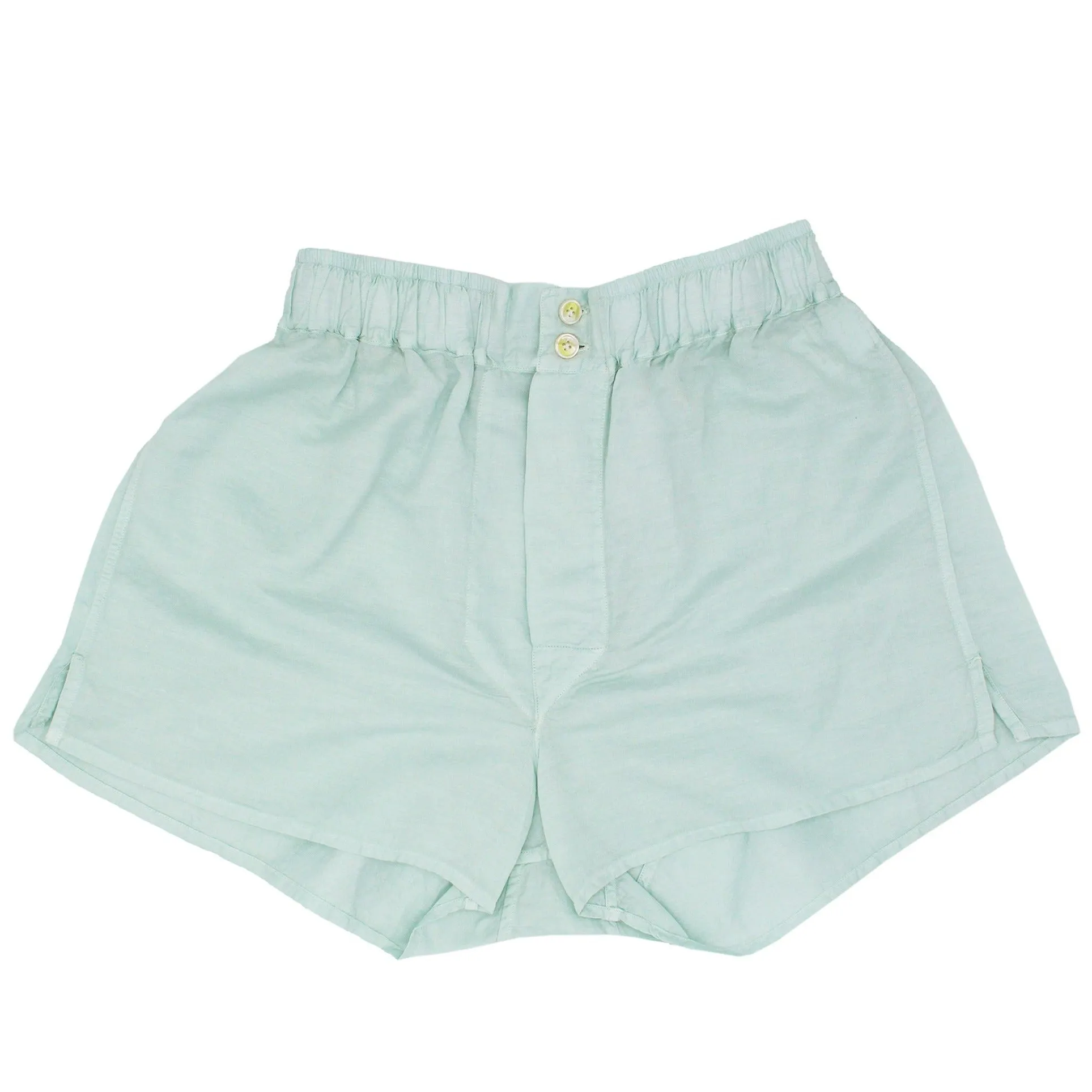 Light green cotton and linen underwear boxer shorts for men