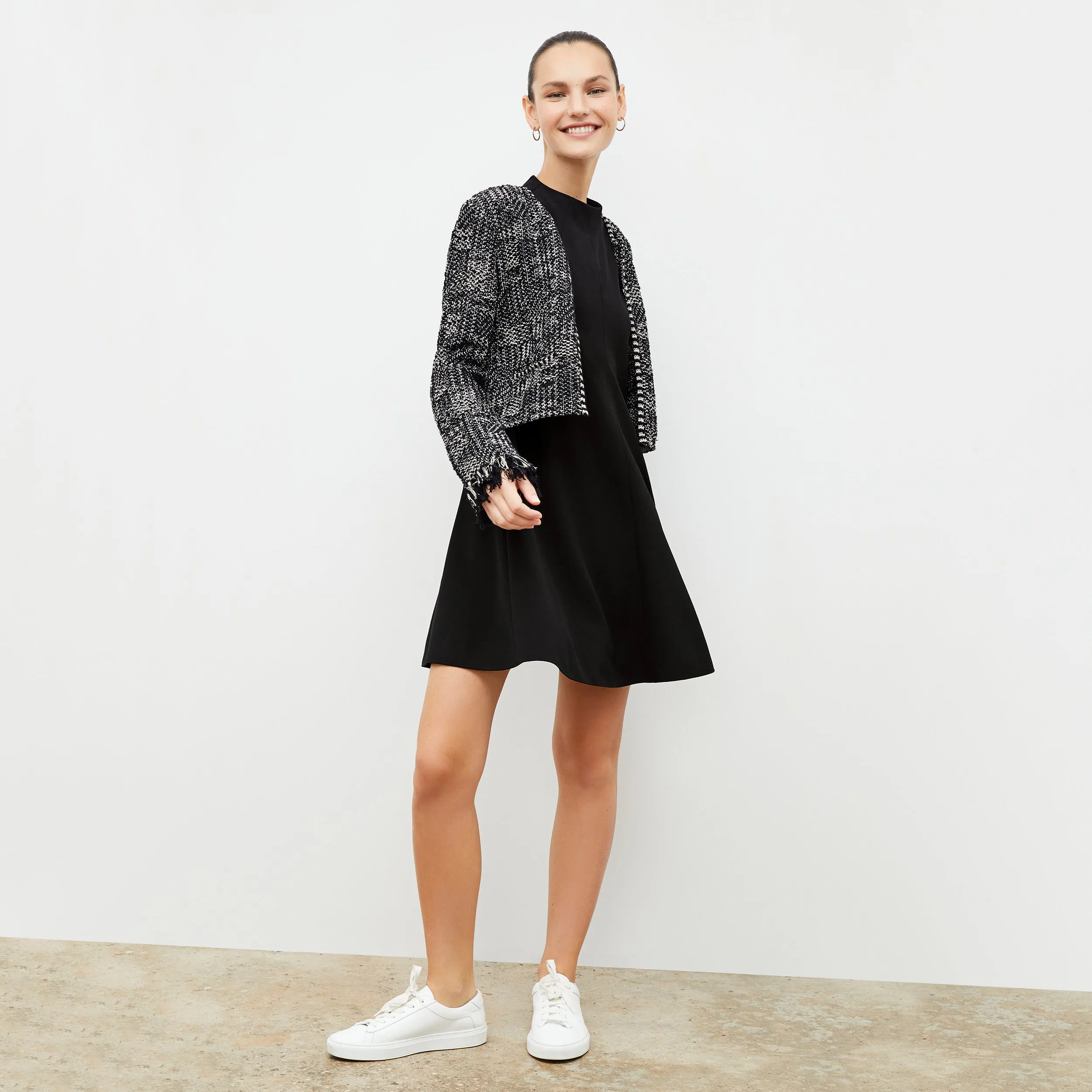 Lilia Jacket - Interweave :: Black / White