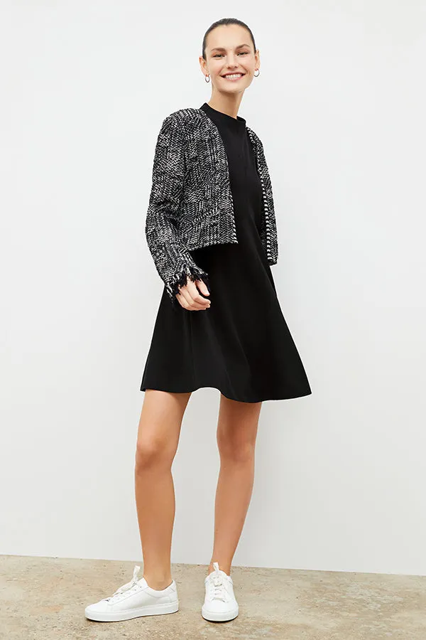 Lilia Jacket - Interweave :: Black / White