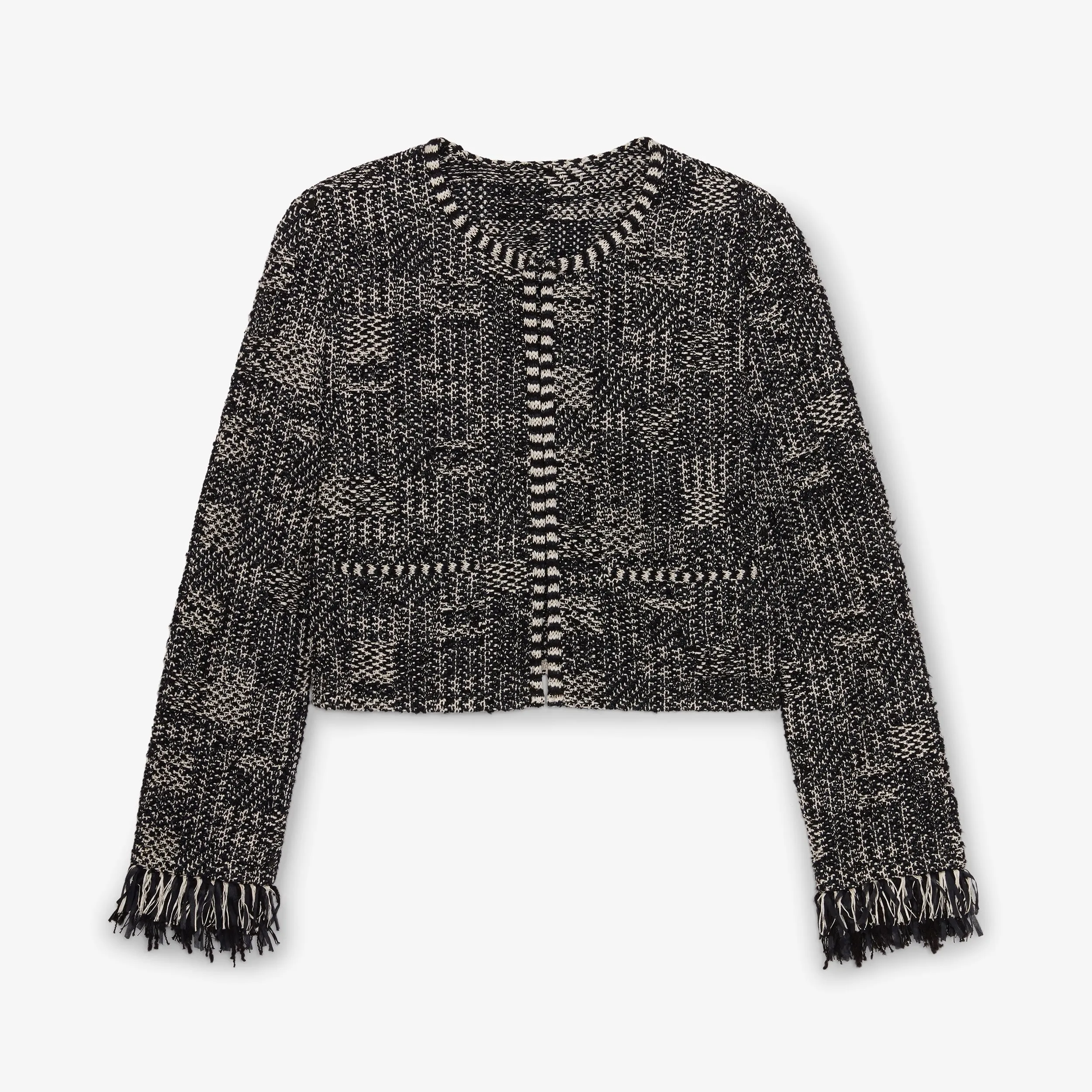 Lilia Jacket - Interweave :: Black / White