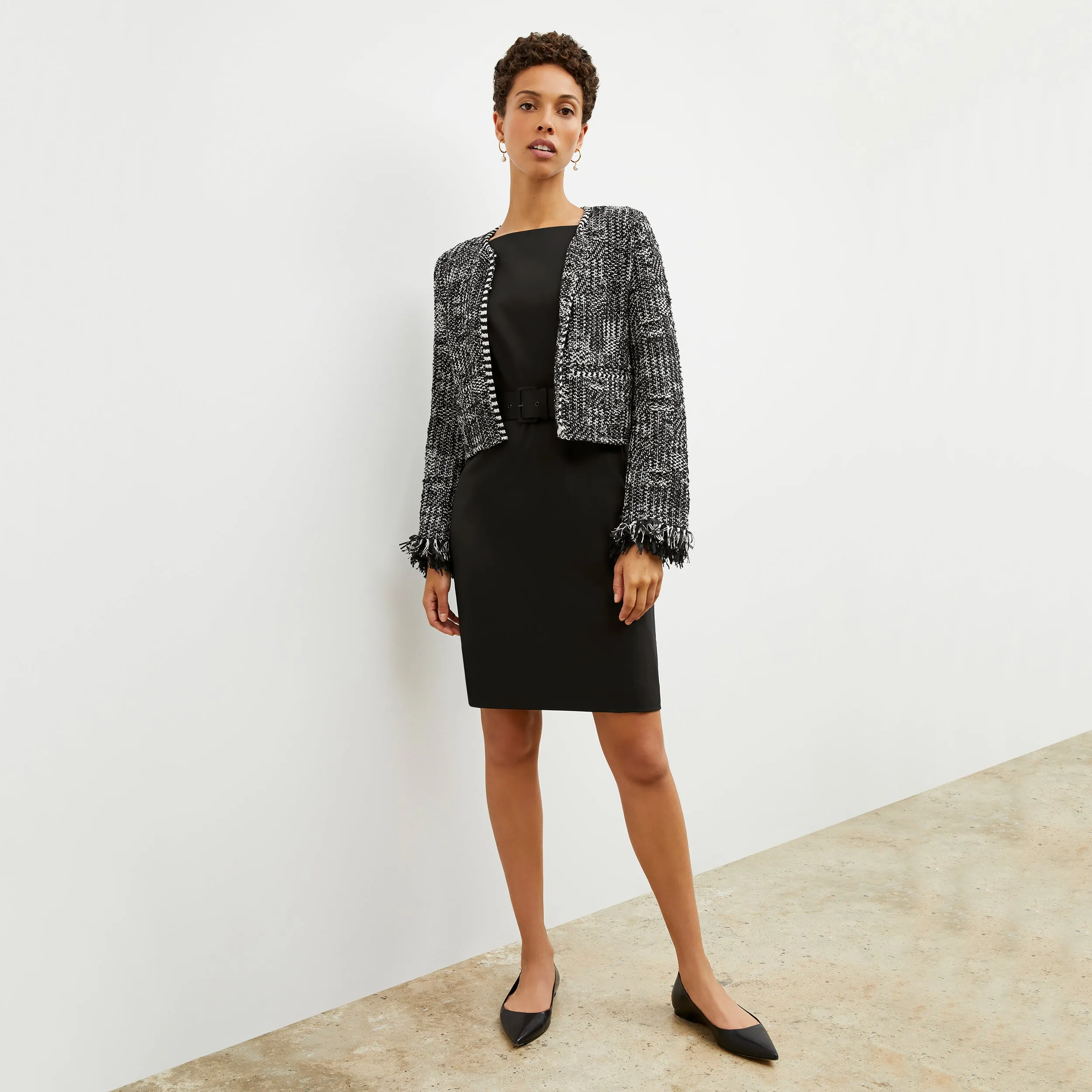 Lilia Jacket - Interweave :: Black / White