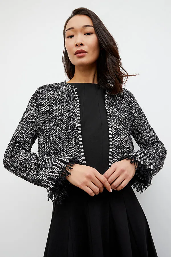 Lilia Jacket - Interweave :: Black / White