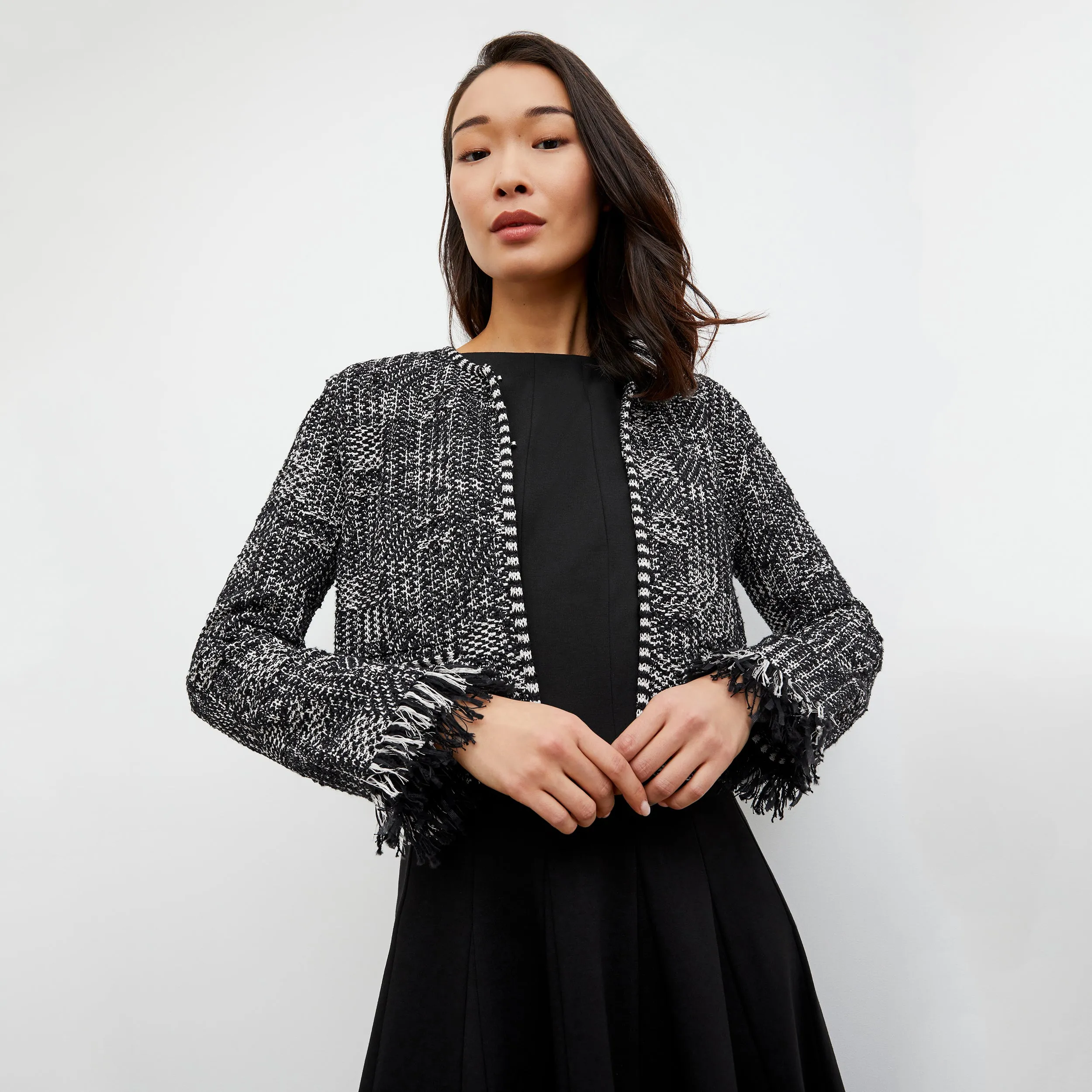 Lilia Jacket - Interweave :: Black / White