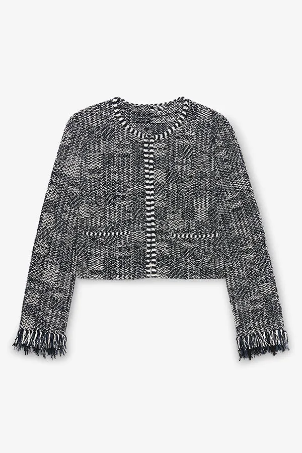 Lilia Jacket - Interweave :: Black / White