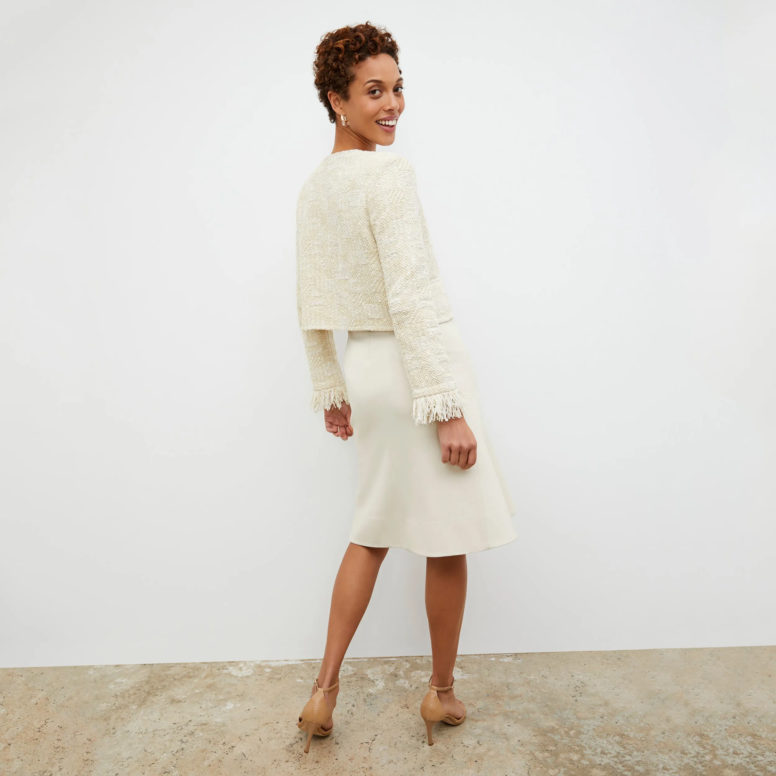 Lilia Jacket - Interweave :: Taupe / Ivory