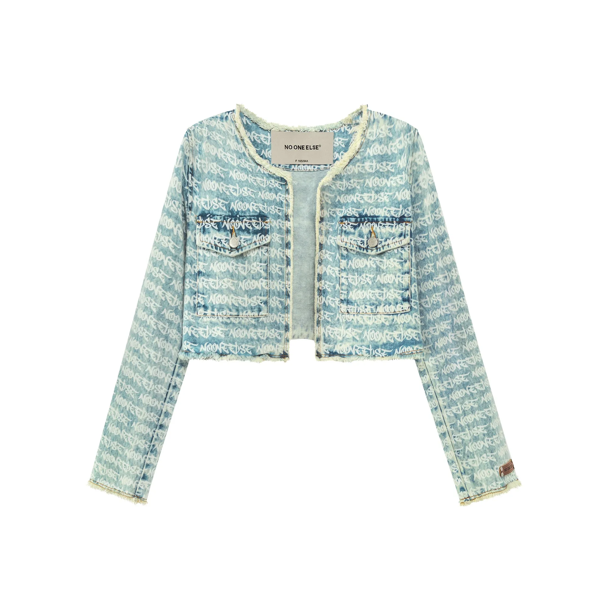 Loose-Fit Denim Cropped Jacket